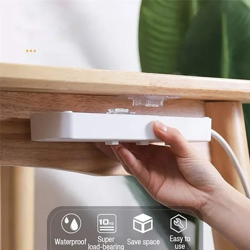 Doppelseitige selbstklebende Wandhaken, transparenter doppelseitiger Haken für Küche, Badezimmer, Aufhänger, Stecker, Sauger, Halter, Organizer
