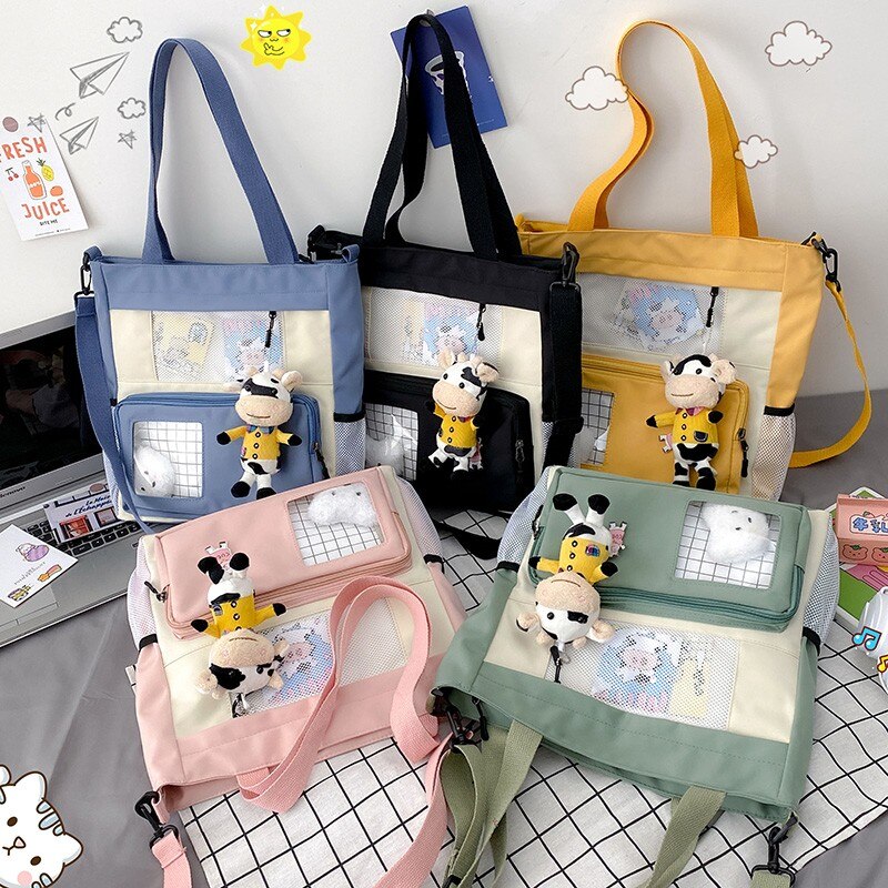 Mode Nylon Lady Crossbody Tas Leuke Meisje Messenger Schooltassen Kawaii Student Boek Tas