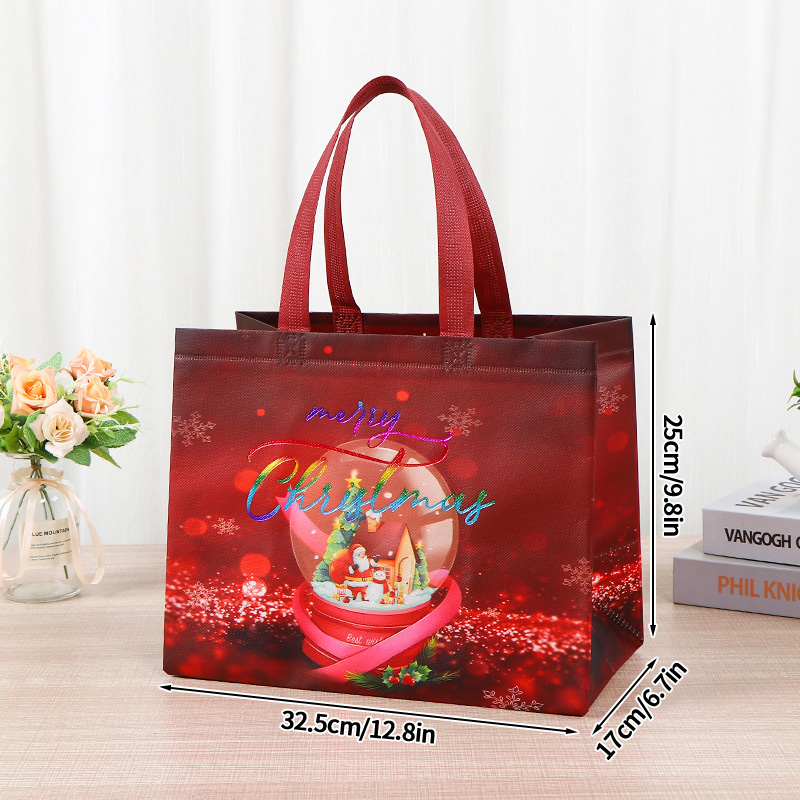 Sacs joyeux noël pour emballage , sacs pliables de noël, fourre-tout de noël, flocon de neige, rangement de du père noël: MULTI