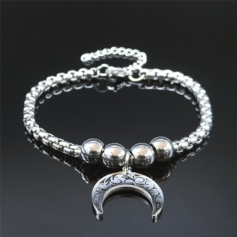 2022 Lotus Edelstahl Manschette Armbinde für Frauen Silber Farbe Armreif Armbänder Schmuck Armbinde acier B18336: L