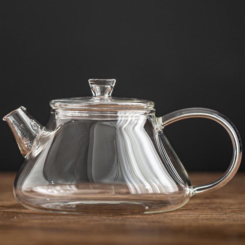 260ml Transparent Glass Teapot Heat-resistant Teapots Home Kung Fu Tea Set Small Kettle Office Mini Flower Tea Pot: A(1pc 260ml Teapot)