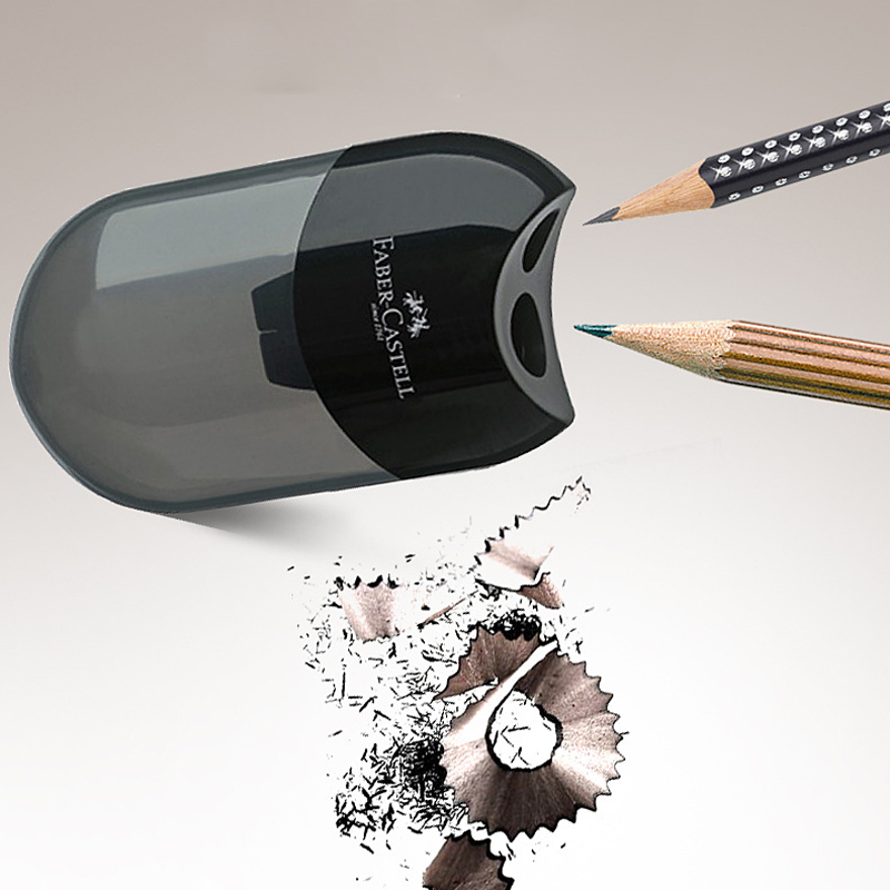 -afilador de lápices de doble agujero, bolígrafo transparente, cuchillo Kawaii, chico lápices para estudiantes, herramientas de corte, papelería, suministros escolares