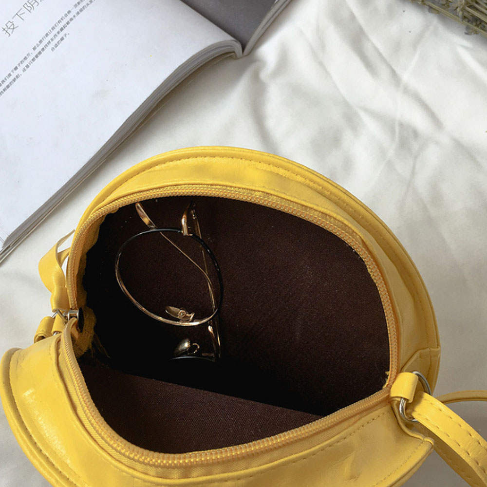 circulaire Orange citron femmes sac sacoche à fermeture éclair bandoulière étanche sacs à main Ptgirl sac main femme sacs à bandoulière