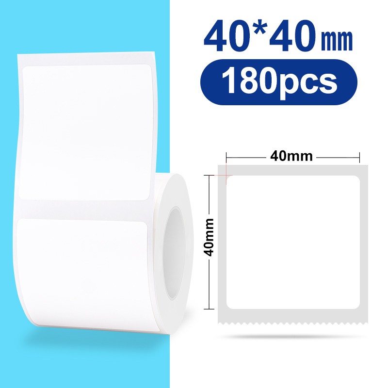 30-50mm Niimbot B21 B1 B3S imprimante étiquette papier rouleau blanc autocollant impression papiers rouleaux anti-déchirure eau résistant à l'huile adhésif