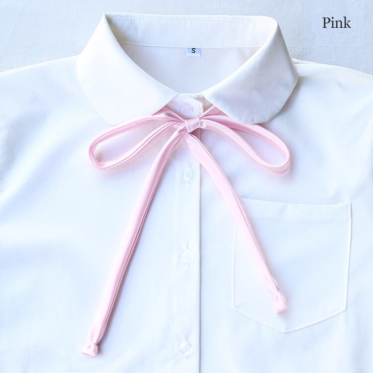 Corbata de lazo para uniformes de niñas, ropa escolar, lazo británico, accesorios para cuello, corbata de mariposa británica: Pink
