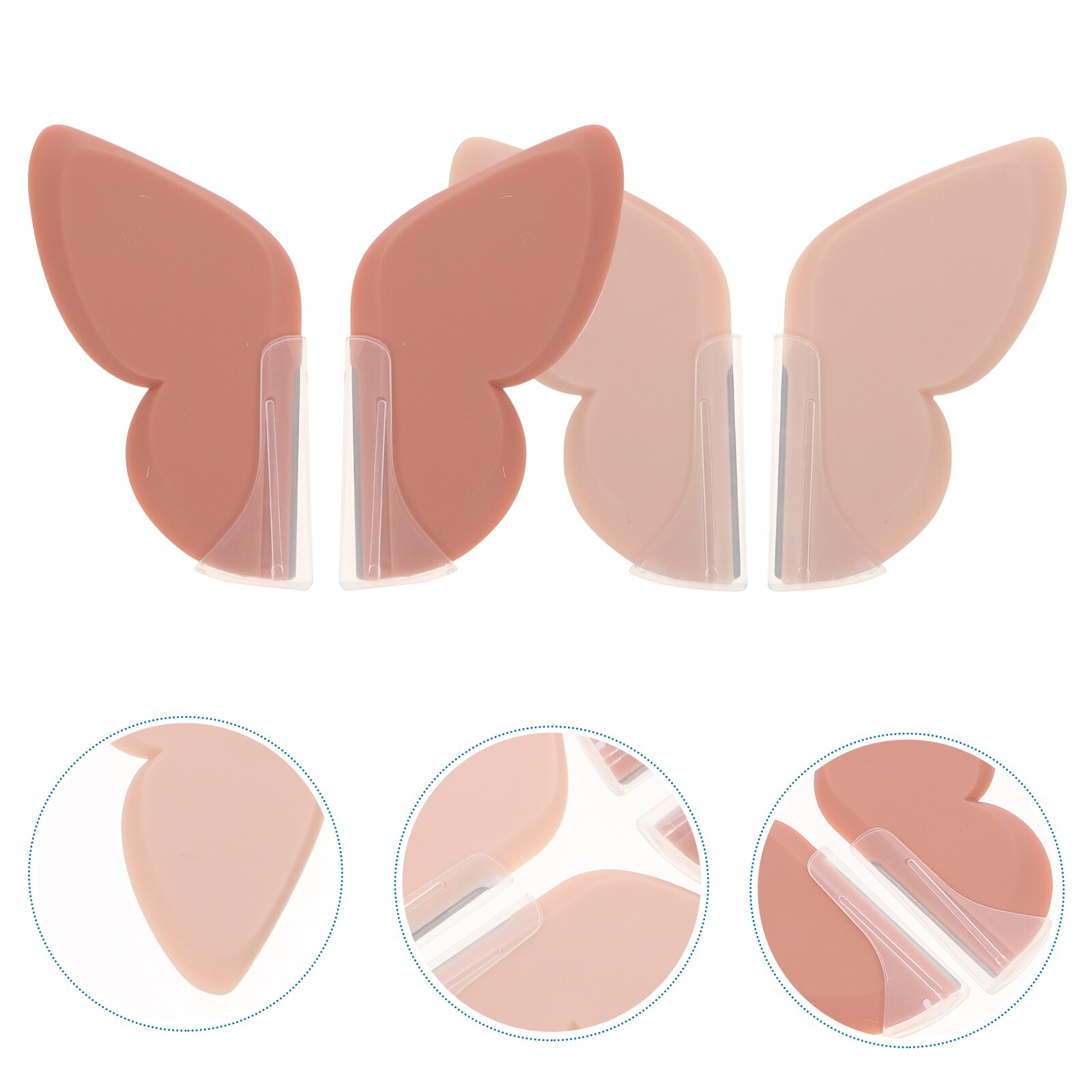 4pcs Razor Trimmer Portable Shaper Grooming Tool Face Razors: Assorted Color