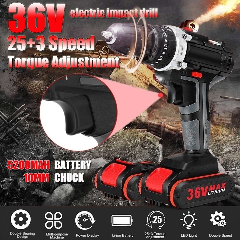 Mini Electric Drill Cordless Screwdriver Lithium Battery Mini Drill Cordless Screwdriver Power Tools Cordless Impact Drill