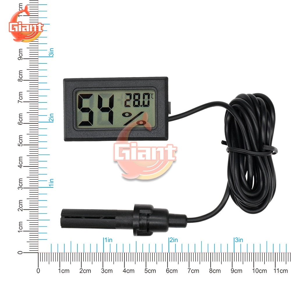 10cm Monitor Temperature Humidity Meter Analog Indoor Outdoor Home Thermometer