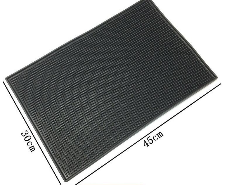 Tapis de Bar en caoutchouc antidérapant, dessous de verre en PVC, napperon de cuisine, tapis rectangulaire, tasse, ensemble de tasses, bière, whisky, accessoires de Bar imperméables: 30 X 45 CM