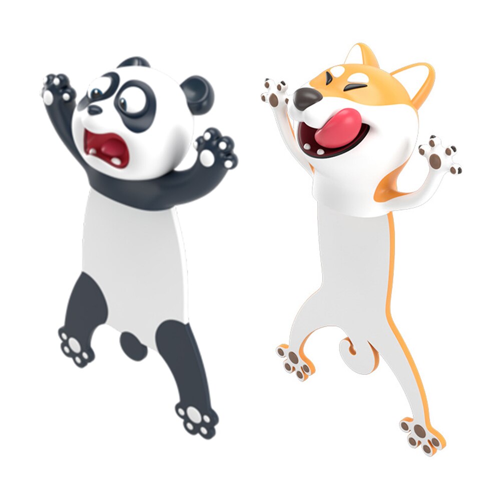 1 pièces 3D stéréo dessin animé marqueur animaux signets drôle étudiant école papeterie enfants signet pour les activités de fête