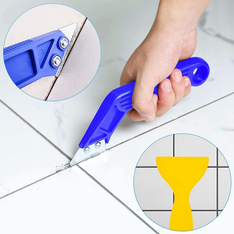 Grout Scraper Tool Tile Joint Removal Tool For Floor And Wall Tiles - High Performance Tool For Removing Grout + Scraper