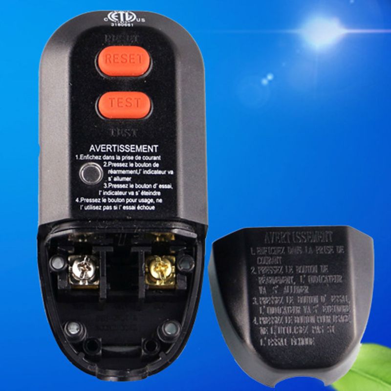 15A GFCI AC Plug Replacements USA With Reset Circuit Protection Assemble 2-Prongs Wire Connection For Conditioner Heater qiang