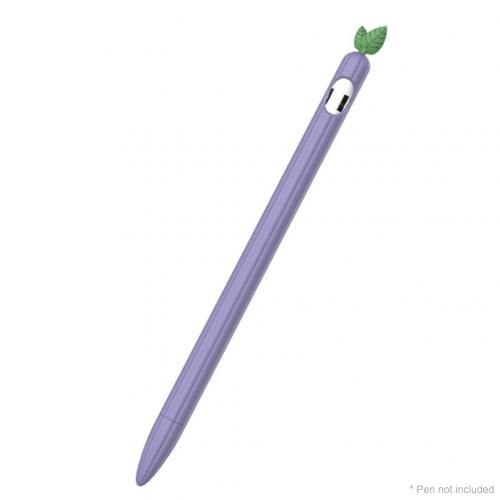 Soft Silicone Cute Vegetables Shape Protective Case Cover for Apple Pencil 1/2: Grape for 2