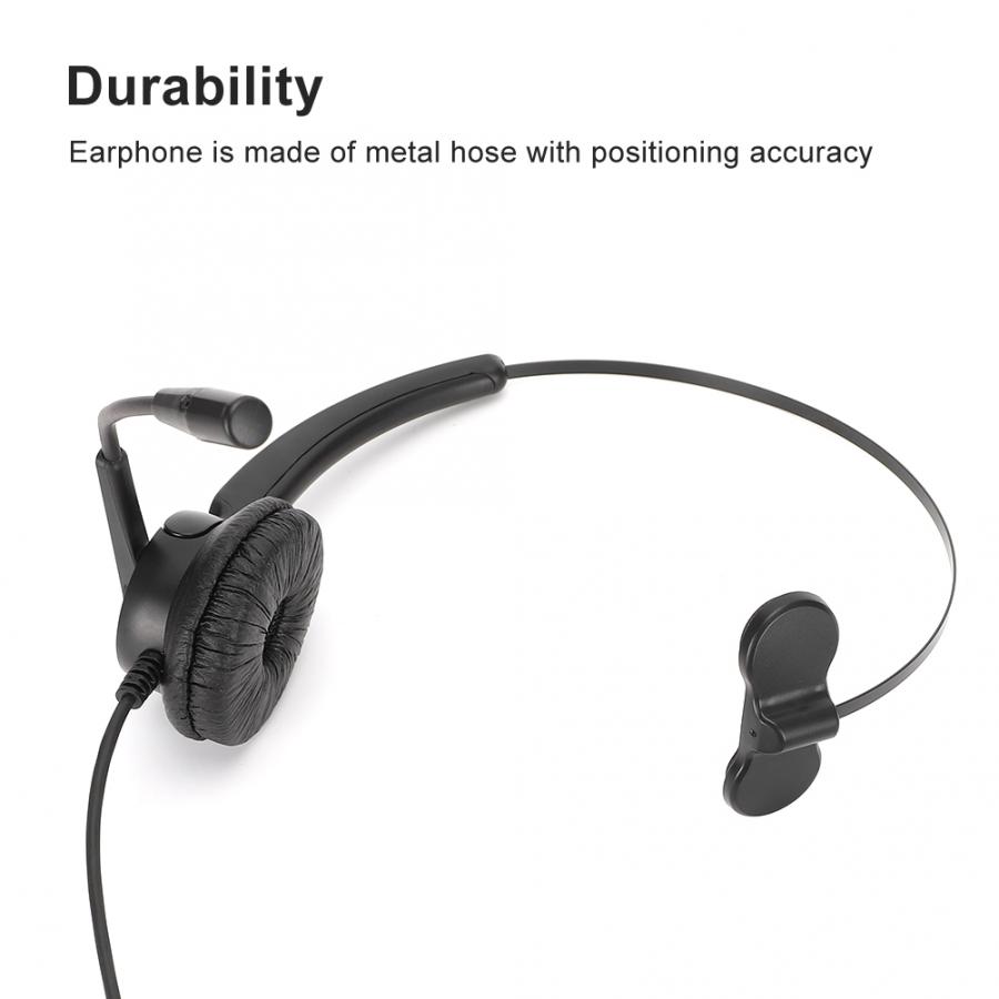 H500-VA ABS Telephone Operator Headset Adjustable Service Earphone Comfortable Communication Headset