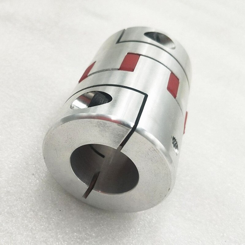 2 Stks/partij Cnc Flexibele Koppeling As Koppeling D55 L80mm ID17mm Met Spiebaan 5Mm En ID24mm Met Spiebaan 6Mm (Zowel 2 End Spiebaan)