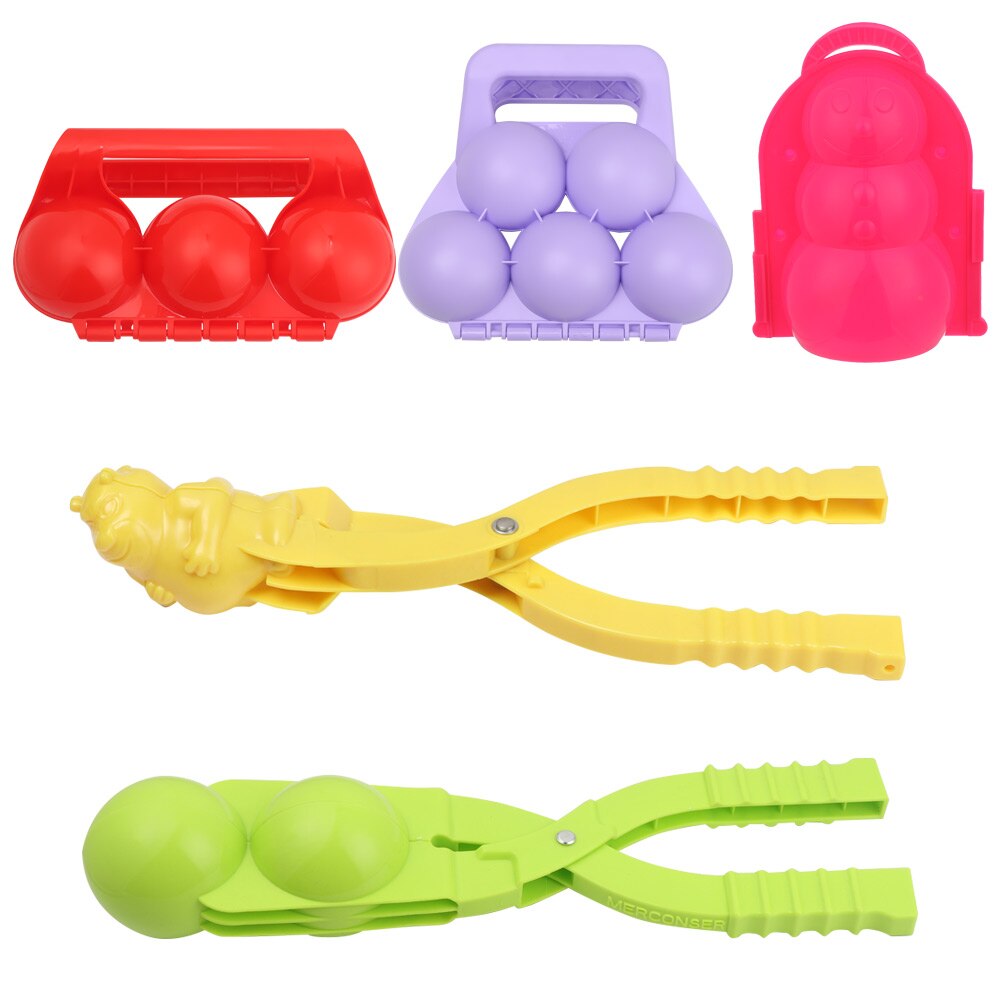 Plastic Snowball Maker Clip for Snowball Fight Safety Cartoon Duck Snow Shovel Winter Snow Sand Mold Tool Outdoor Fun Sports
