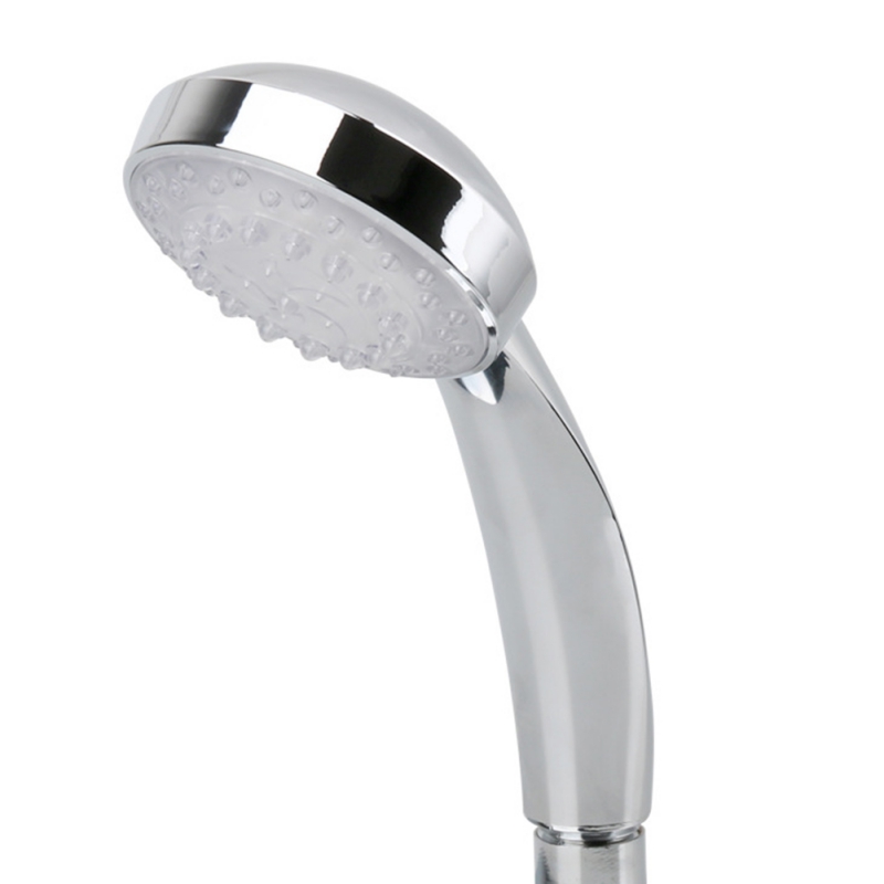 LED Light Shower Head Colorful Automatic Discoloration Round Temperature Control Shower Head: Default Title