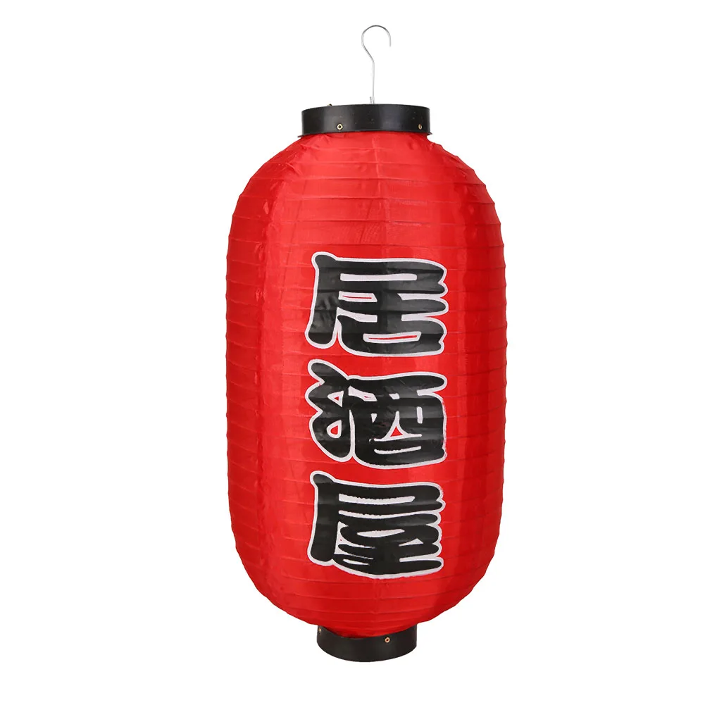 Linterna japonesa impermeable con estampado tradicional, farol colgante para decoración de restaurante, Ramen, Sashimi, Sushi: Plata