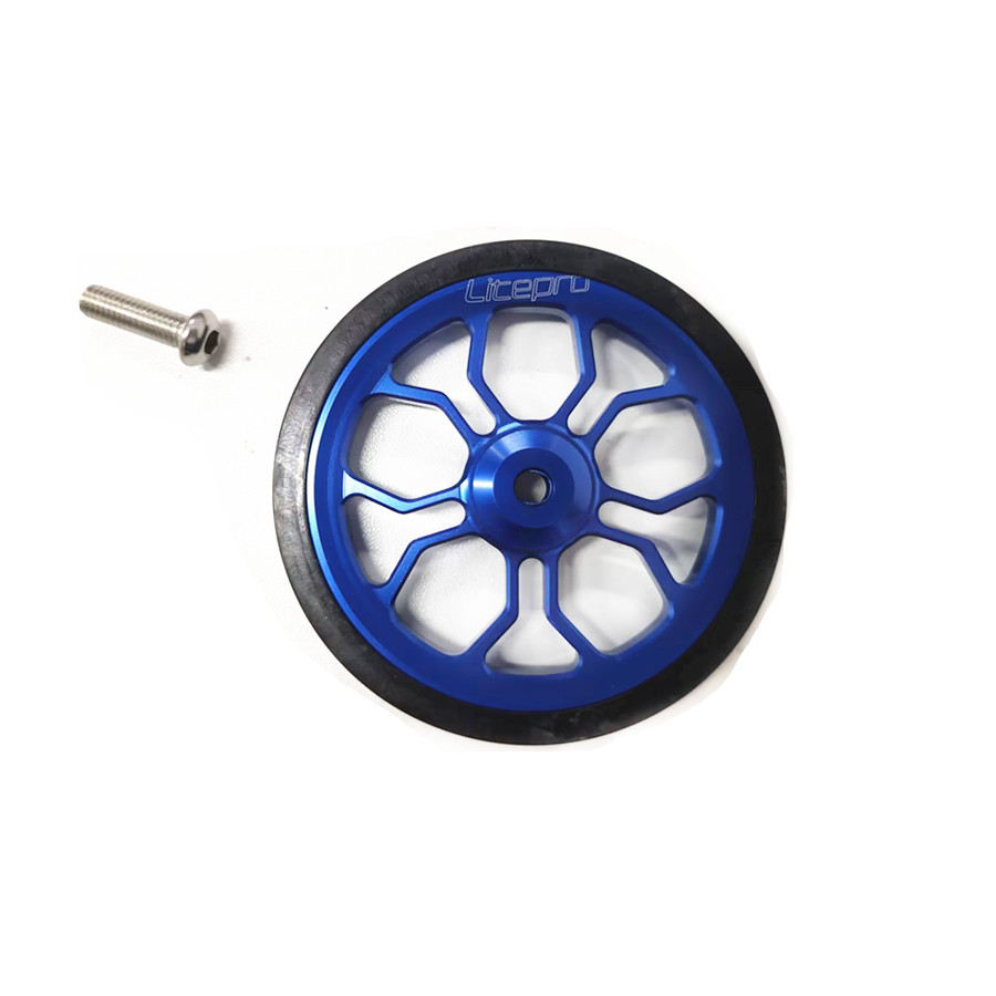 Litepro 3D Hollow 80mm Easy Pushing Wheels Spider Large Easy Wheel Modified sealed Bearing Wheel For Brompton Folding Bike: PURPLE