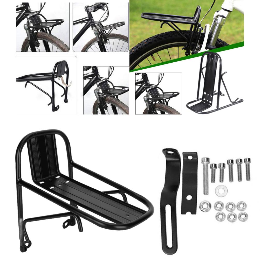 Universal Bike Carrier Front Rack Durable Cargo Rack Luggage Shelf Storage Bracket 15KG Capacity Bicycle Equipment