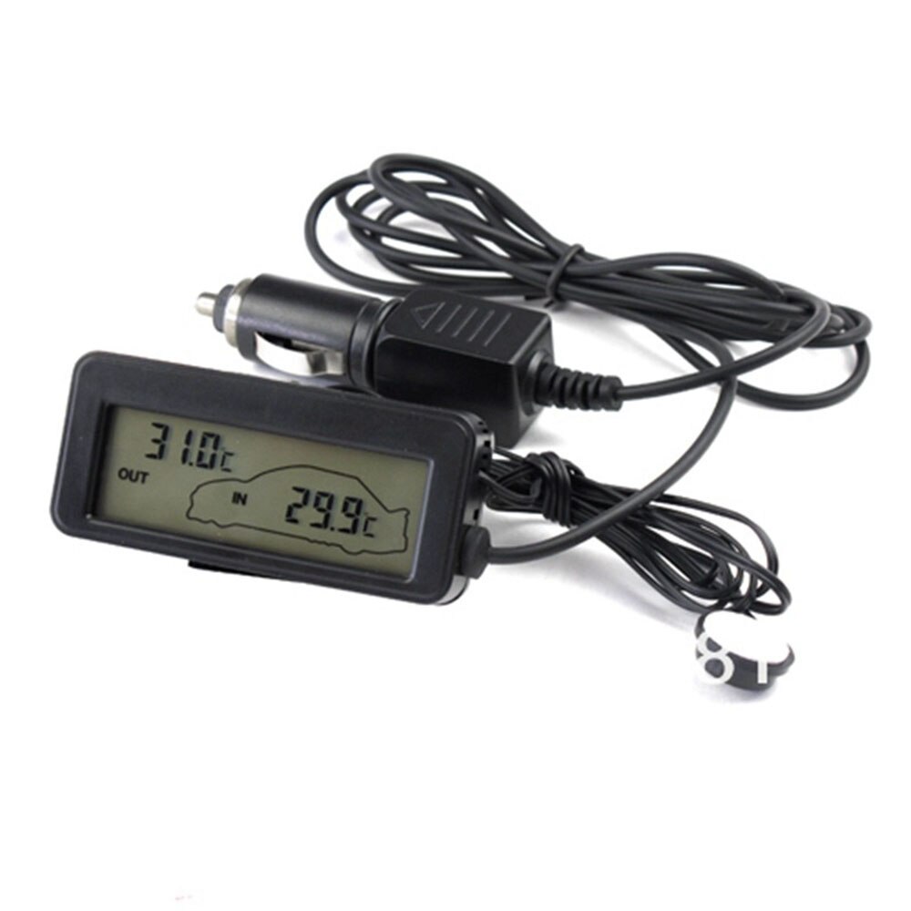 LCD auto binnen en buiten thermometer Auto thermometer 12v digitale backlight mini thermometer mini