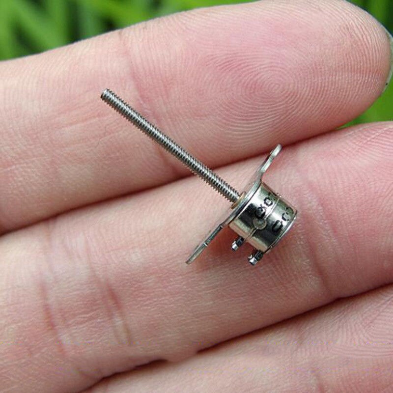 Nidec Miniature 6mm Stepper Motor 2-phase 4-wire Stepping Motor with 17mm Long Linear Screw Shaft DIY Camera Lens Adjustment