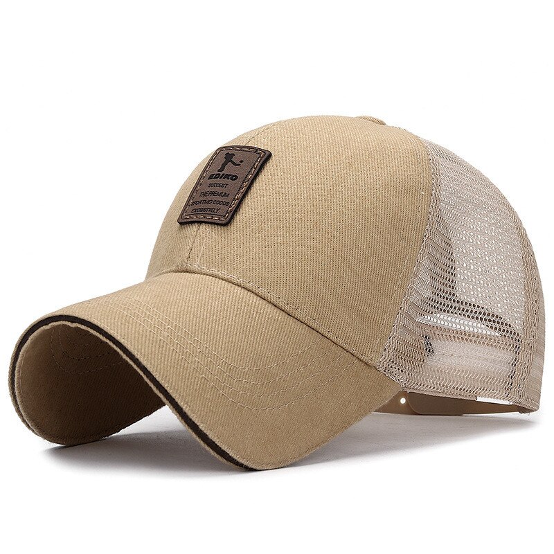 [northwood] sommer baseball kasket mesh kasket mænd kvinder ben snapback trucker cap solid far hat: Khaki
