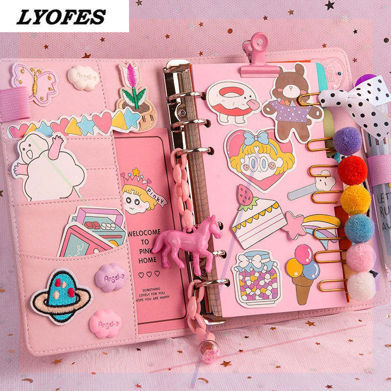 Bullet Lined Journal Sketchbook Pocket Planner Girls Diary Cute Notepads Stationery Notebooks Journals School Office Supplies