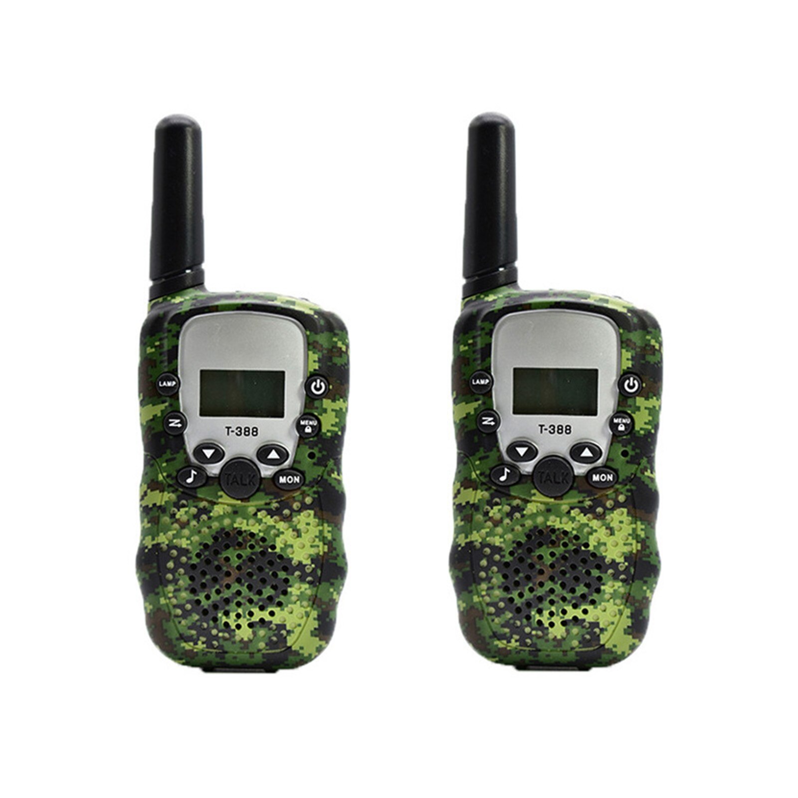 2 pçs walkie talkie crianças comunicador crianças distância de rádio 2-3km 1 par camuflagem walkie talkies presente de aniversário: green