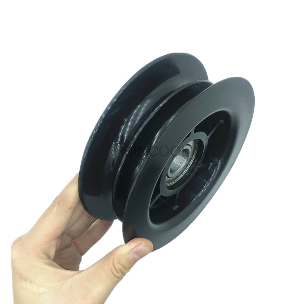 Puleggia per tubi del carrello elevatore doppia scanalatura con cuscinetto ruota in nylon di plastica generale 6204 per accessori per carrelli elevatori