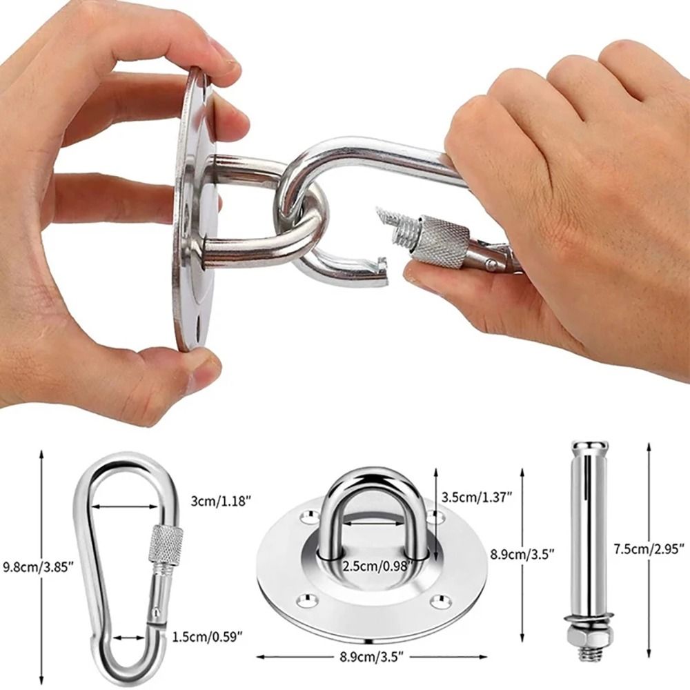 1Set Zware Schommelhaken Hangmat Muurbevestiging Ankerhaken Plafondhaak met 4 Schroeven Antenne Yoga Zandzak Schommel Gym Accessoires