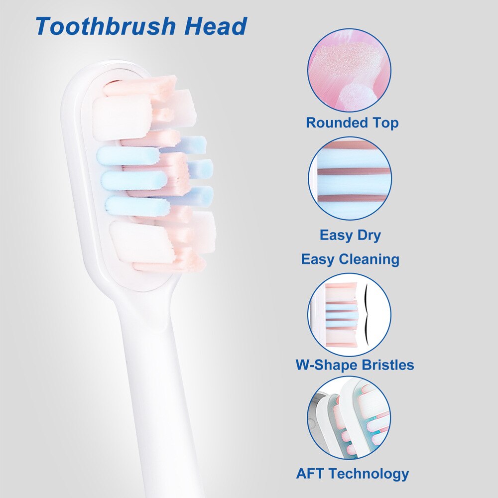 Cabeça de escova de dentes elétrica 4x para xiaomi sonic, t300 t500 t700, ultrassônica 3d, de alta densidade, substituição
