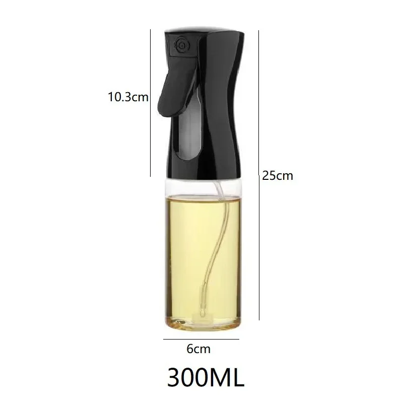 200ml/300ml Oil Spray Bottle Kitchen Cooking Olive Oil Dispenser Camping BBQ Baking Vinegar Soy Sauce Sprayer Containers: Dark Khaki