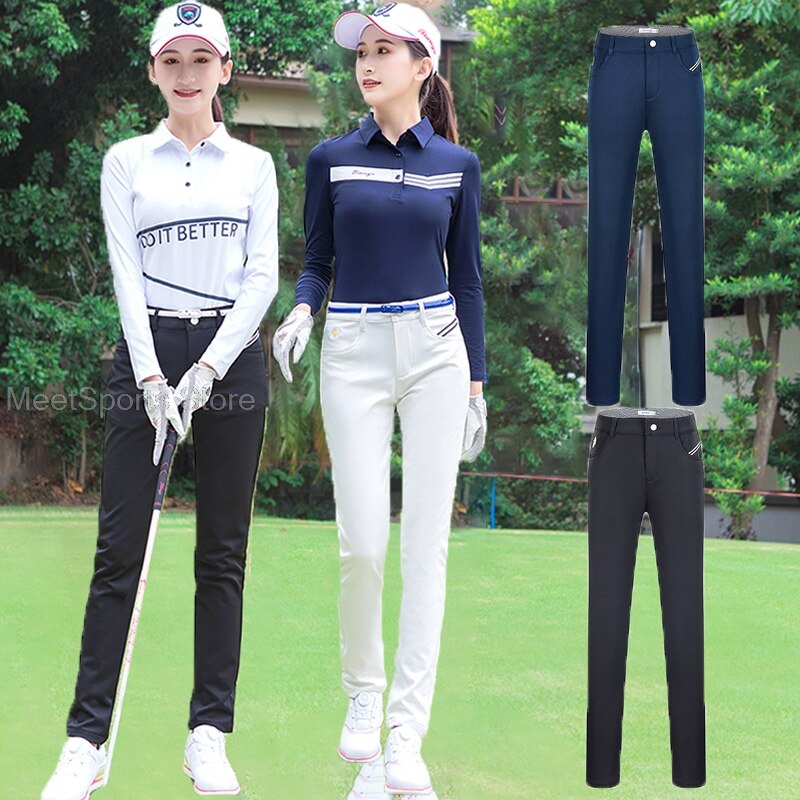 Winter Frau Schlank Plus Samt Golf Hosen Herbst Golf Tragen Winddicht Schnee-Hosen Damen Warme Tennis Golf Hosen