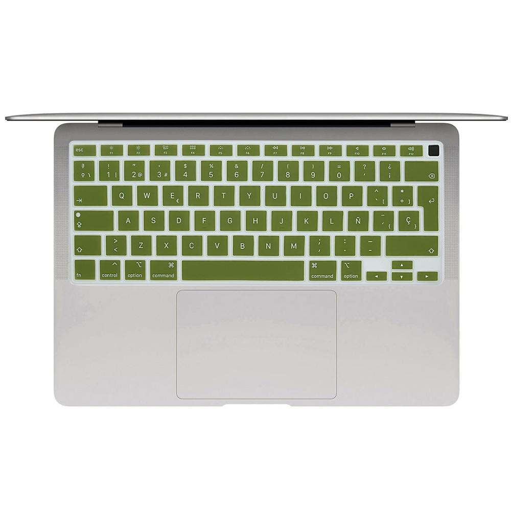 Dla 2020 nowy Macbook Air 13 Cal silikonowa klawiatura laptopa pokrywa z touchbar ue wersja A2179 hiszpania Laptop film ochronny