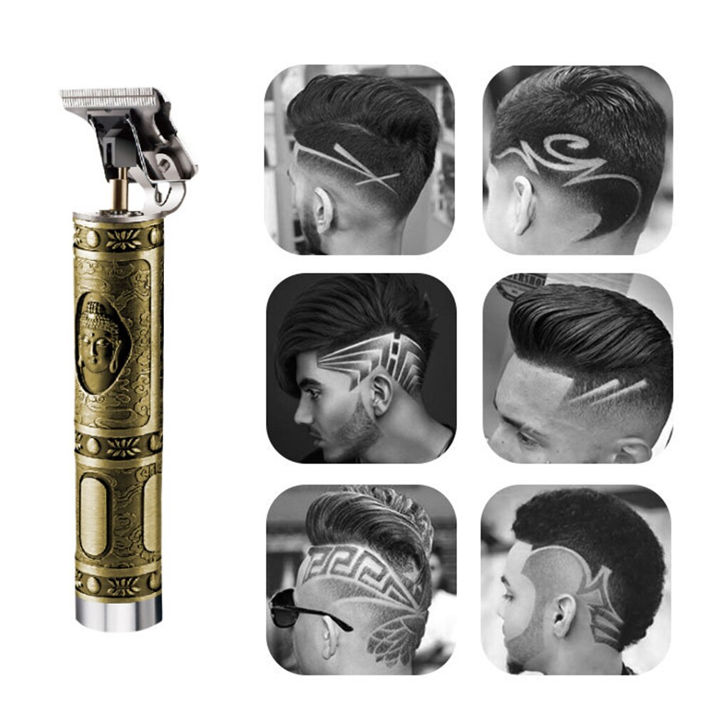Kemei Glatze kabellos Haar Haarschneidemaschine 0 mm Männlichen Carving Trimmer Glatze Rasieren Schaber Kurze Haare Schneiden Abschluss Maschine