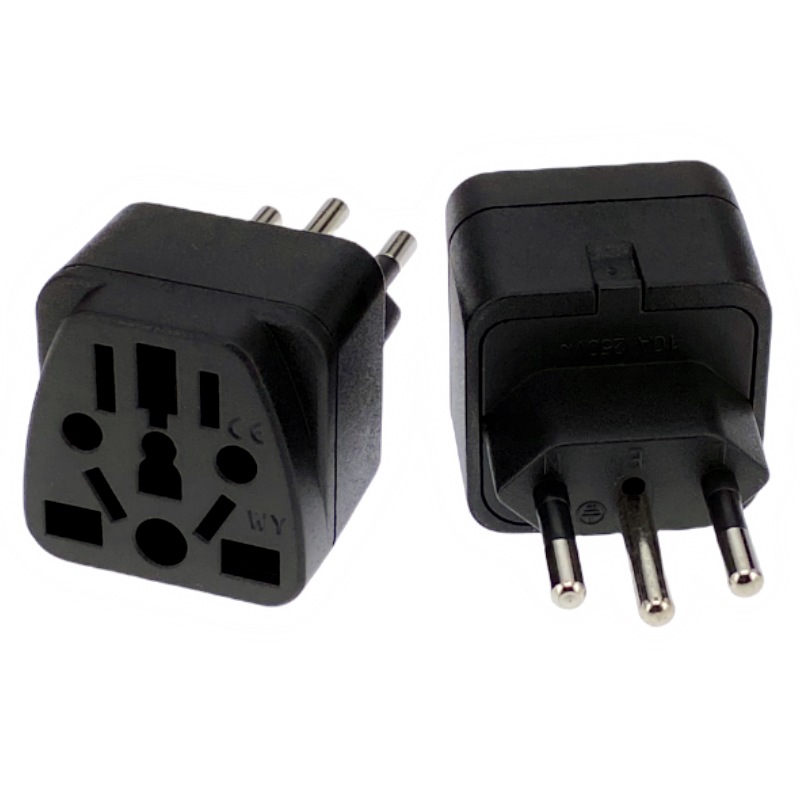 Universal Brazil Plug Adapter 3 Pin EU Euro AU US UK To Brazil Travel Adapter Electric Power Cord Charger Socket Outlet