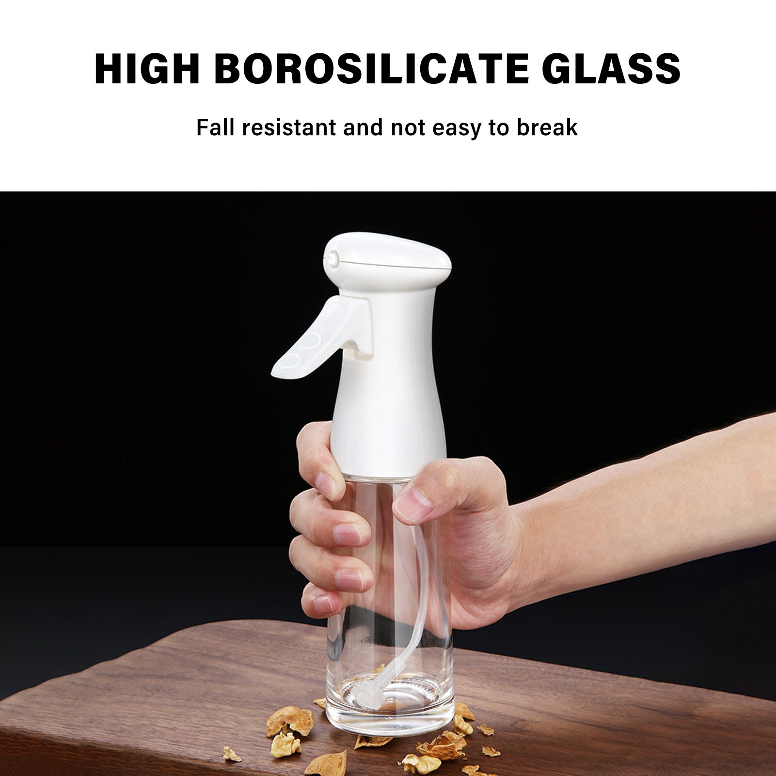 200ml Glass Olive Oil Spray BBQ Cooking Kitchen Baking Tools Sprayer Empty Bottle Vinegar Oil Dispenser Salad Travel Picnic Tool