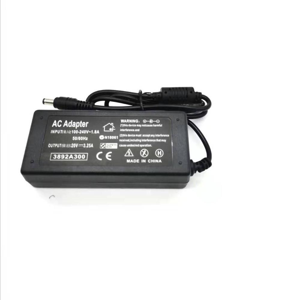 HSW 20V 3.25A 5.5*2.5 laptop zasilacz sieciowy ładowarka dla Lenovo IdeaPad G575 G580 G770 G780 N580 N581 N585 N586 P500 P580 P585