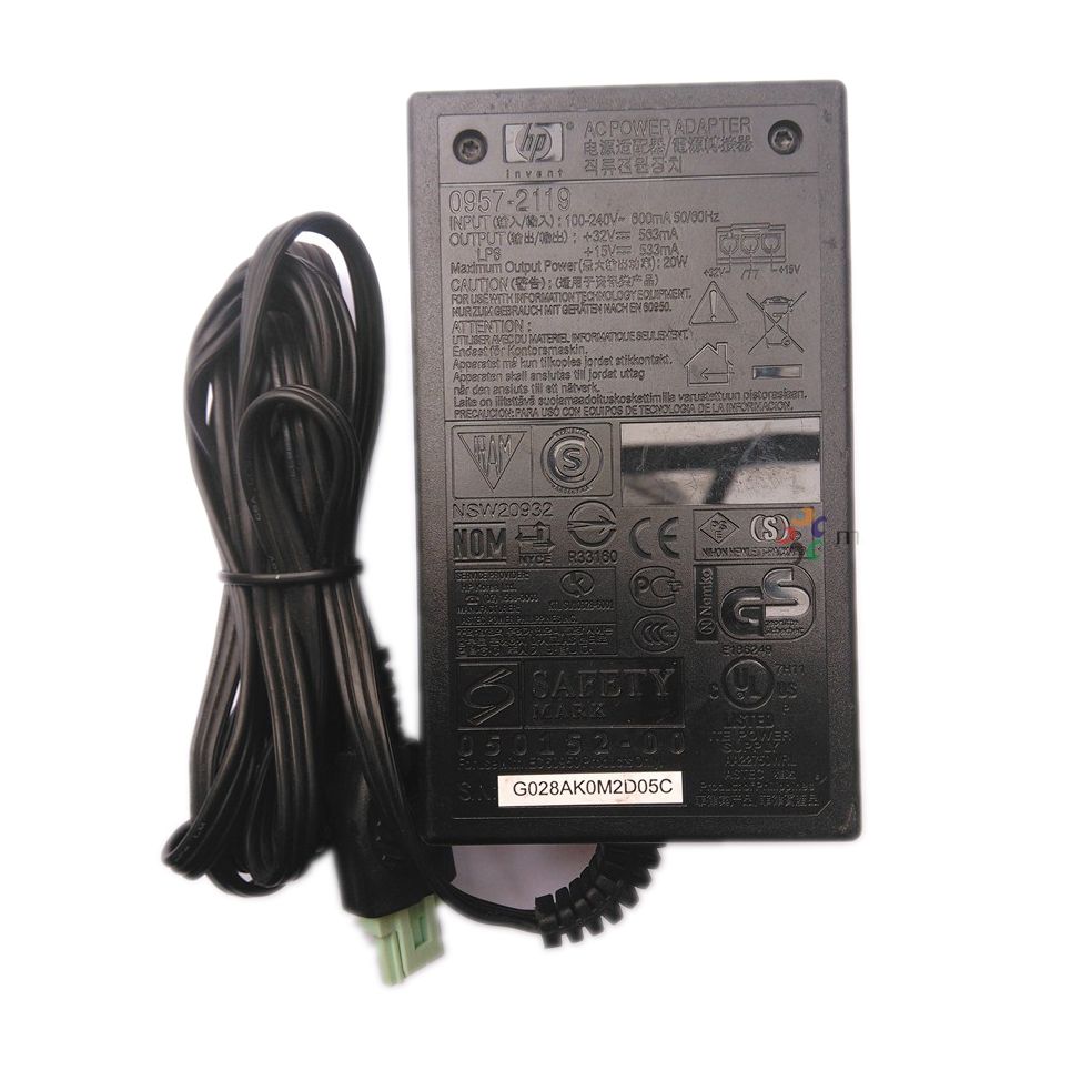 0957-2119 32V 563mA 15V 533mA AC DC Adapter Charger 0950-4399 0950-4397 0597-2118 For HP Deskjet F380 F385 F388 Printer Adaptor