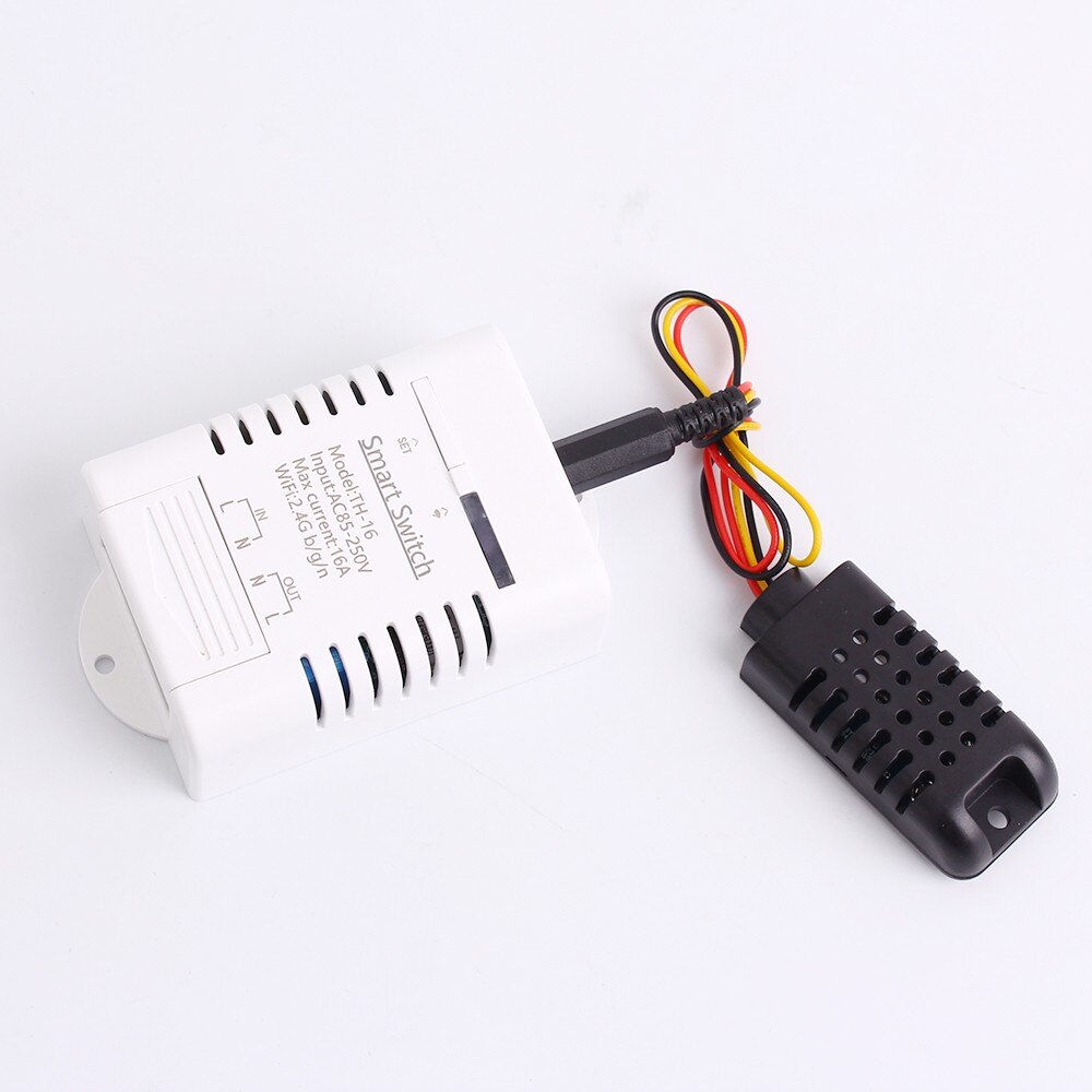 AC 85V-250V 16A Wireless WIFI Intelligent Control Switch AM2301 Temperature Humidity Monitor IoT for iPhone Android Smartphone
