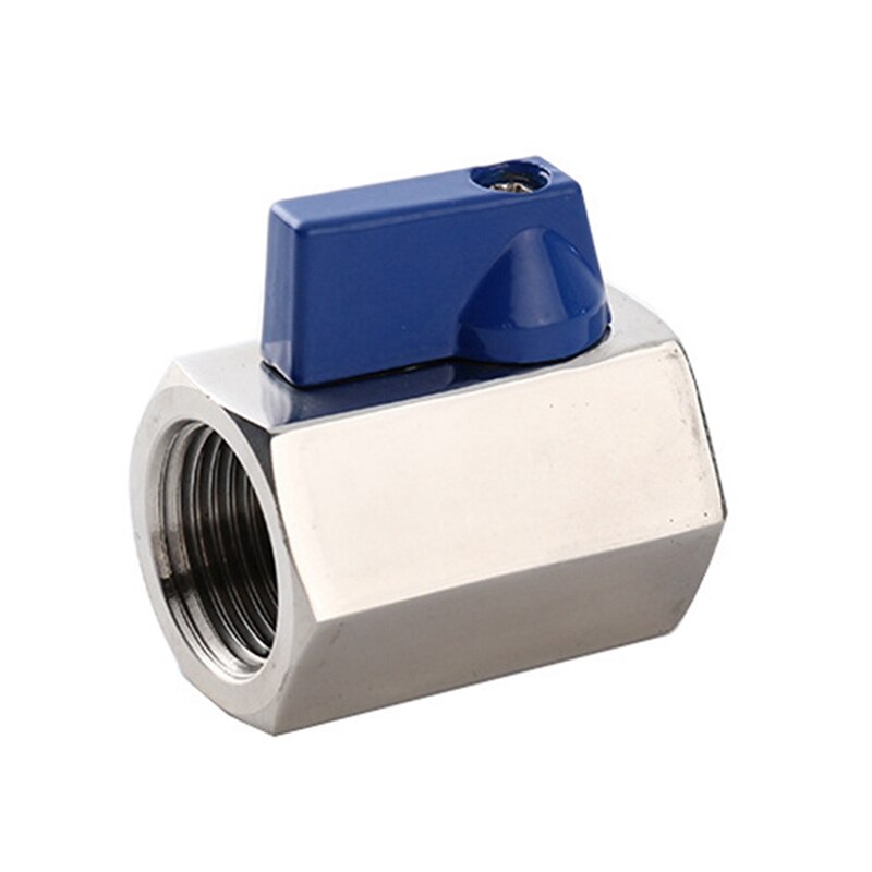 Botique -1/2 tommer 304 rustfrit stål mini kugleventil hun ved hun npt luftkompressor ventiler vand gas olie afspærringsventil