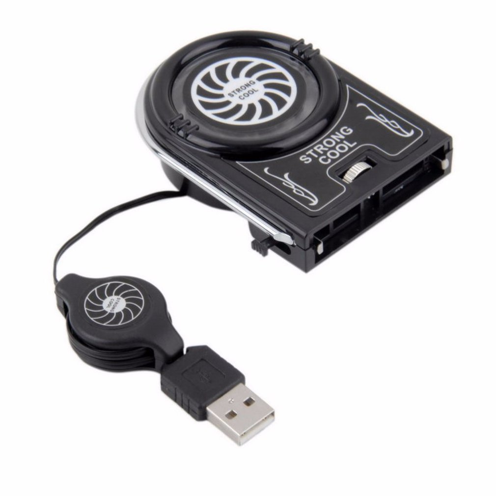 USB Notebook Laptop Cooling Cooler Fan Pad Mini Vacuum Strong Cool Air Extract Flexible External for Laptop Computer