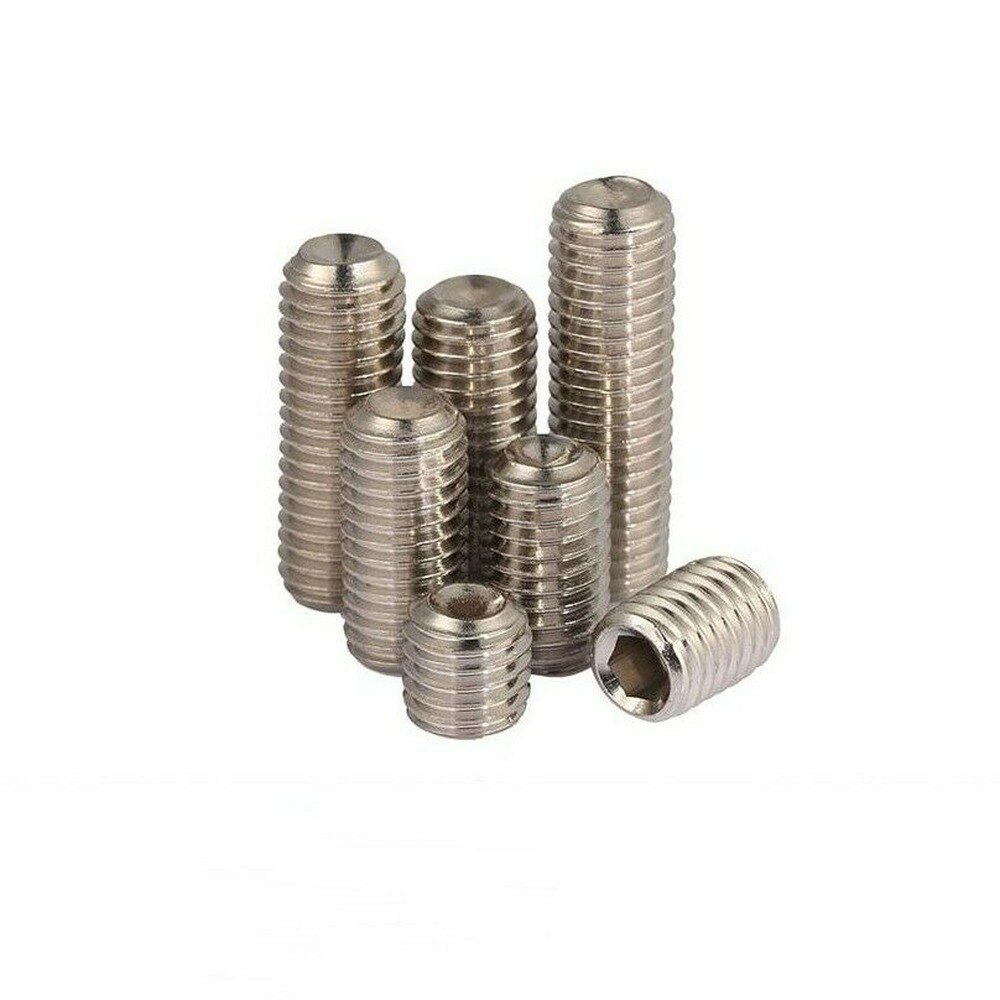 316 stainless steel concave end set screw / hexagon socket headless screw M3-M10