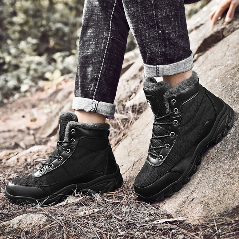 Trend Mannelijke Sneeuw Pluche Warme Mannen Keep Warm Bont Botas Classic Outdoor Wandelen Sneaker Enkel Winter Grote Maat 48 Schoeisel