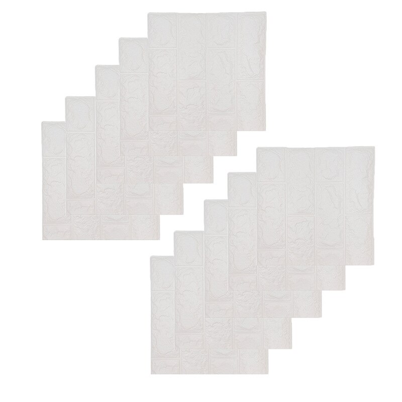 5/10 stk miljø 3d tapet sten mursten væg klistermærke panel øko skum væg mærkat covers gør det selvklæbende indretning: 0110 stk