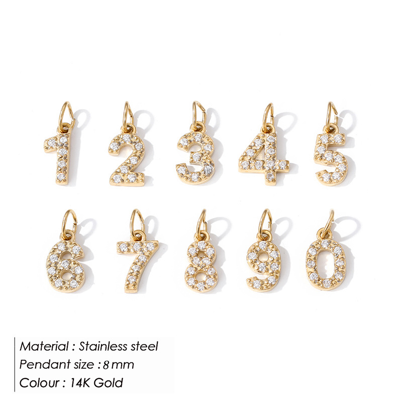 Cz Stone Beginletter Rvs Alfabet Bedels Hanger Verguld Diy Sieraden Waterdicht Voor Ketting & Armband