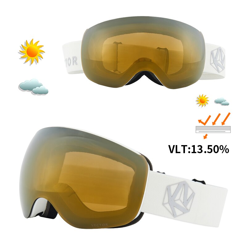 Otg karakteristisk tryk strop skibriller snebriller mænd skibrille anti-dug snowboard skiløb kvinder solbriller udendørs sport: Farve 28
