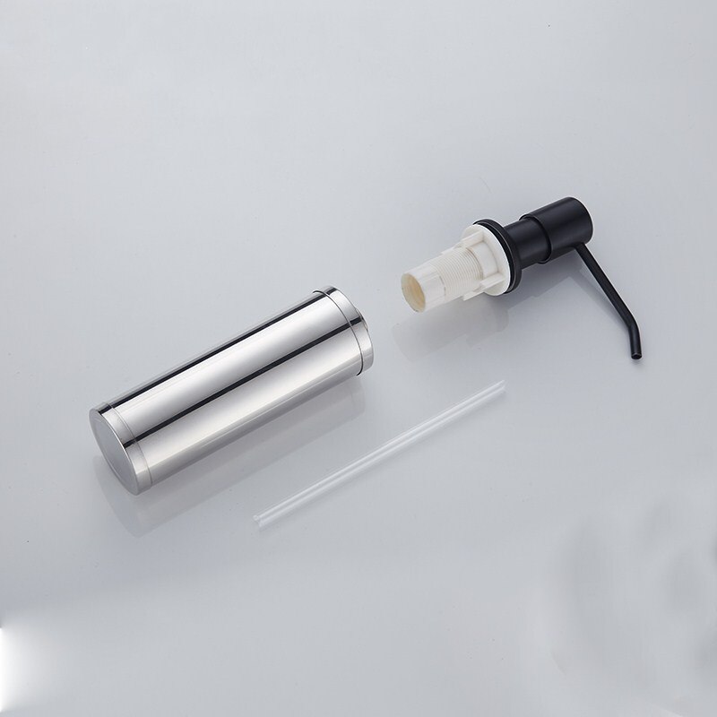 304 Stainless steel sink with detergent bottle pressing soap dispenser Nordic kitchen black wash basin accessories