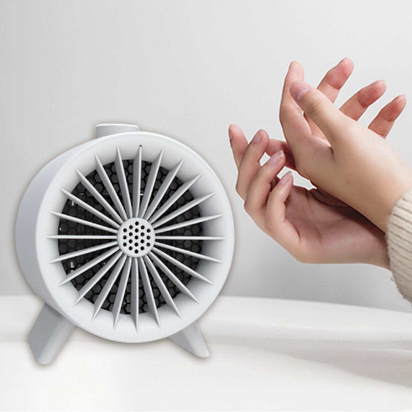 Electric Space Heater Indoor Auto-Off Adjustable Quiet Personal Fan Safety Thermostat Bedroom Living Room Home Floor Decor